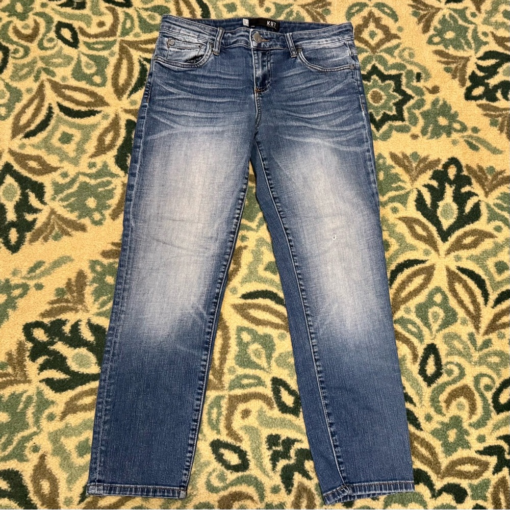 Kut from the Kloth Catherine Boyfriend Crop Stretch Jeans 6 29 x 25.5